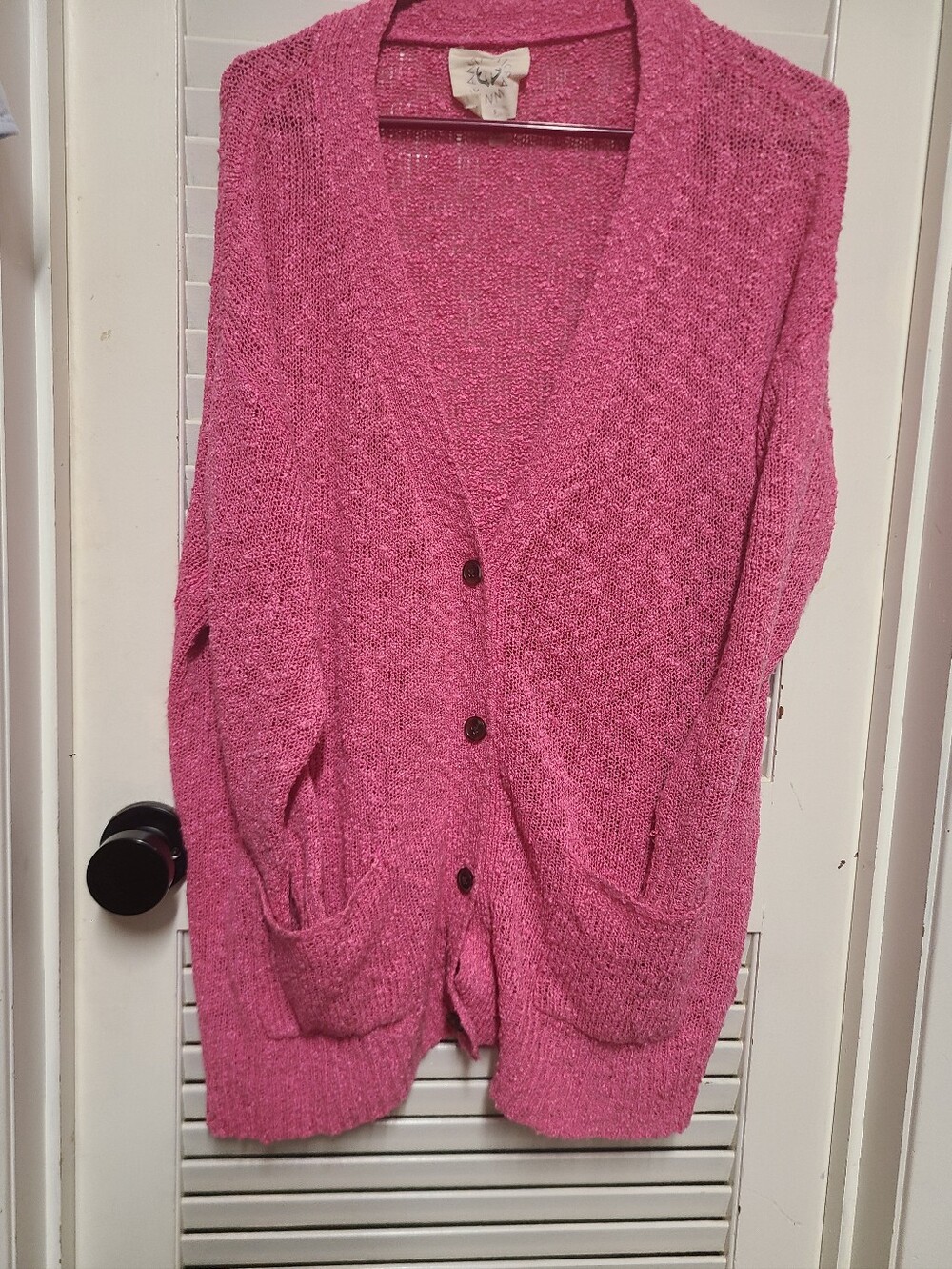 Fantastic Fawn Pink Button Down Cardigan